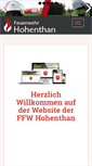 Mobile Screenshot of feuerwehr-hohenthan.de