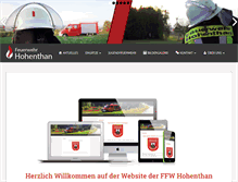 Tablet Screenshot of feuerwehr-hohenthan.de